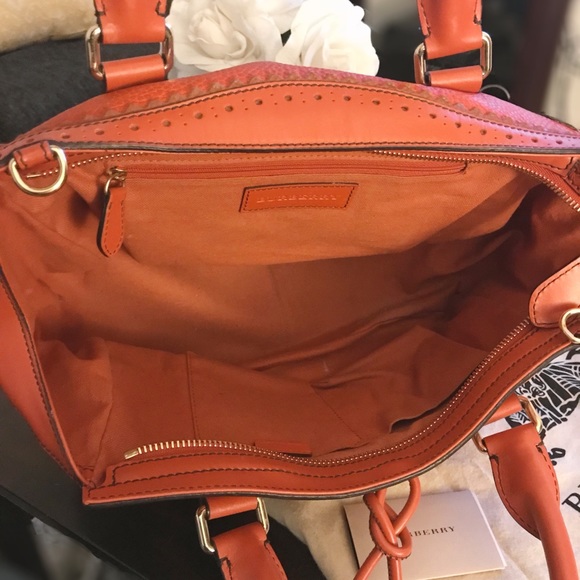 Authentic Burberry Orange Tassel Satchel - Picture 4 of 6